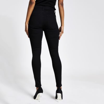 Petite black Kaia high rise disco jeans