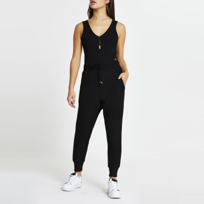 black overalls petite