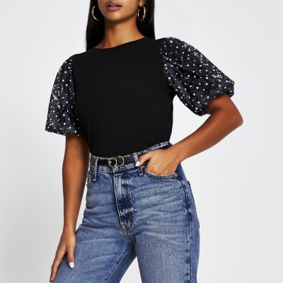 river island crochet top