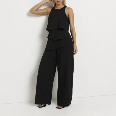 Black layered hot sale jumpsuit