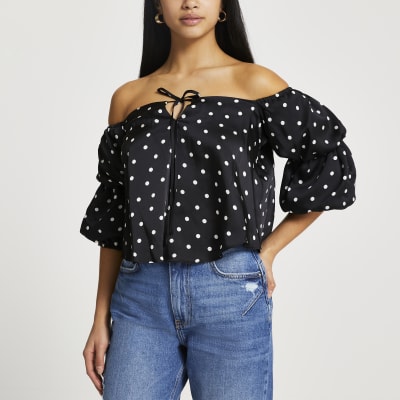 black bardot top uk