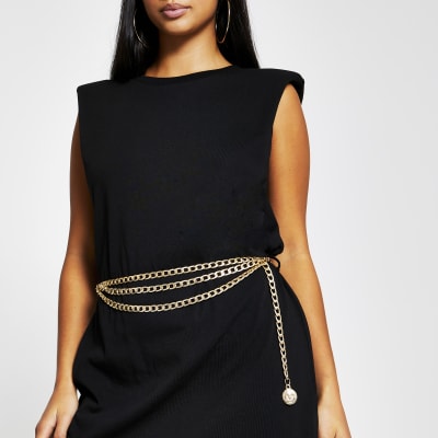 petite black t shirt dress