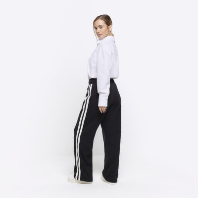 Women's Petite Side Stripe Wide Leg Joggers