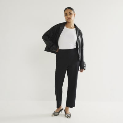 Petite Black Slim Cigarette Trousers