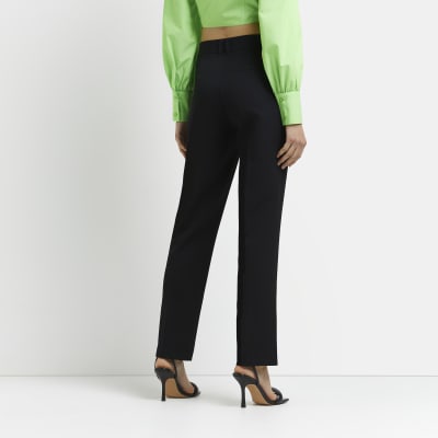 River island black flared shops trousers