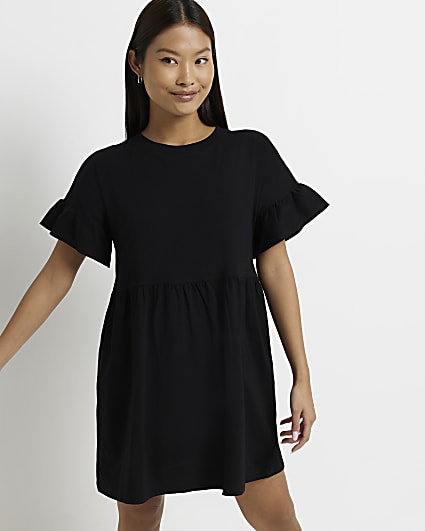 Petite black t-shirt mini dress