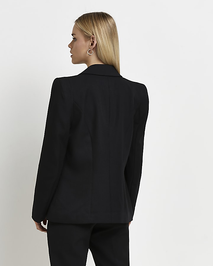 Petite black tailored blazer