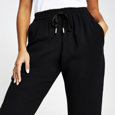 petite black joggers womens