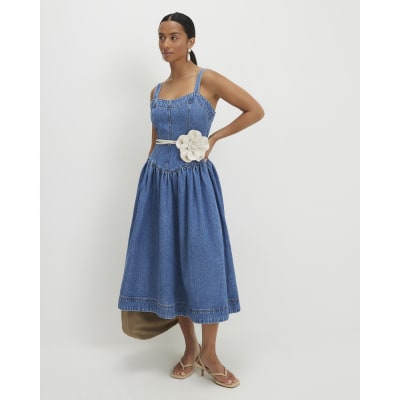 sachin and babi light blue dress Blue Long Sleeve Mini Dress For Holiday main image 1