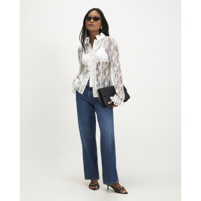 Petite Blue 90s Slim Straight Leg Jeans