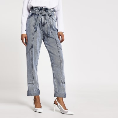 petite acid wash jeans