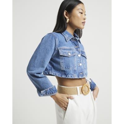 River island petite denim jacket online