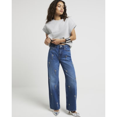 Embellished petite sale jeans