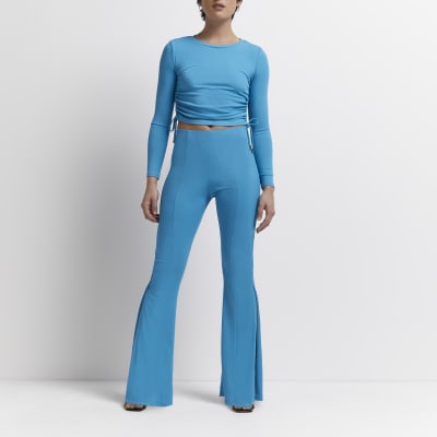 petite blue trousers