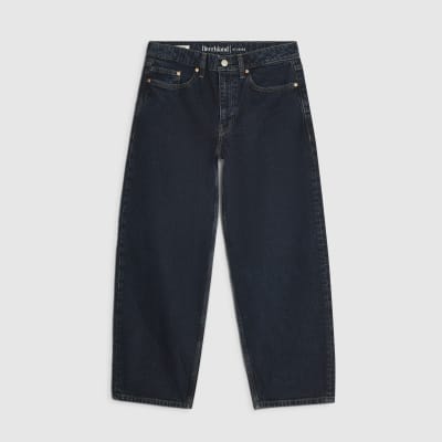 Petite Mid Rise Core Barrel Leg Jeans