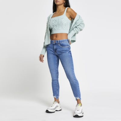 river island ankle grazer jeans