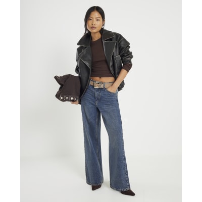 Petite Blue Relaxed Straight Jeans