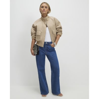 Petite Blue Relaxed Straight Leg Jeans