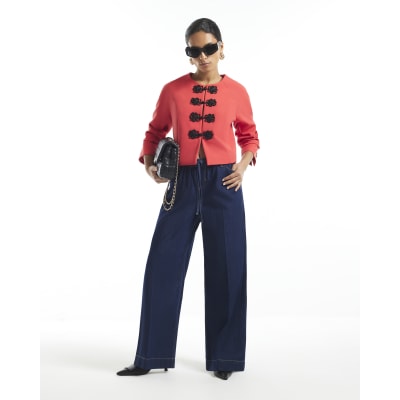 Petite Wide Leg PJ Style Jeans