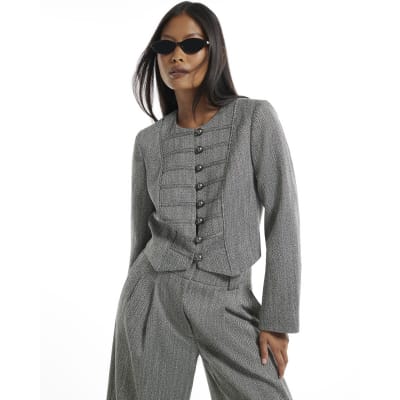 Petite Grey Drummer Boy Jacket