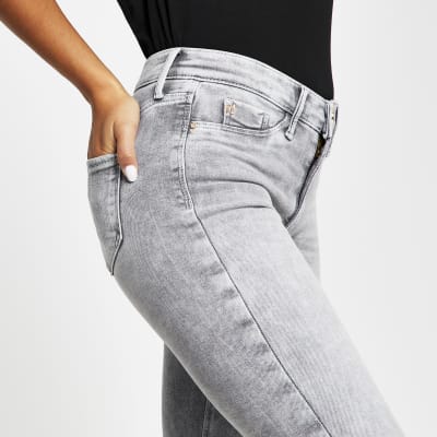 river island molly jeans grey
