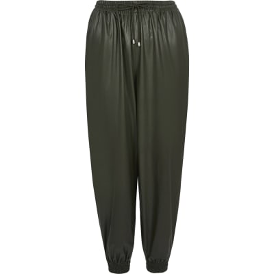 leather joggers petite