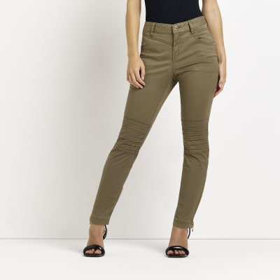 womens navy skinny trousers