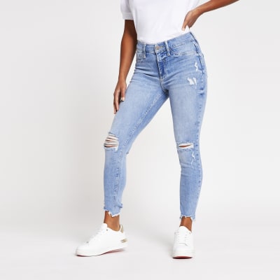 petite destroyed jeans