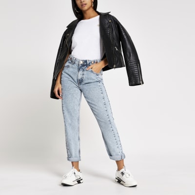 river island petite mom jeans