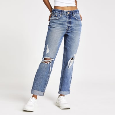 river island petite mom jeans