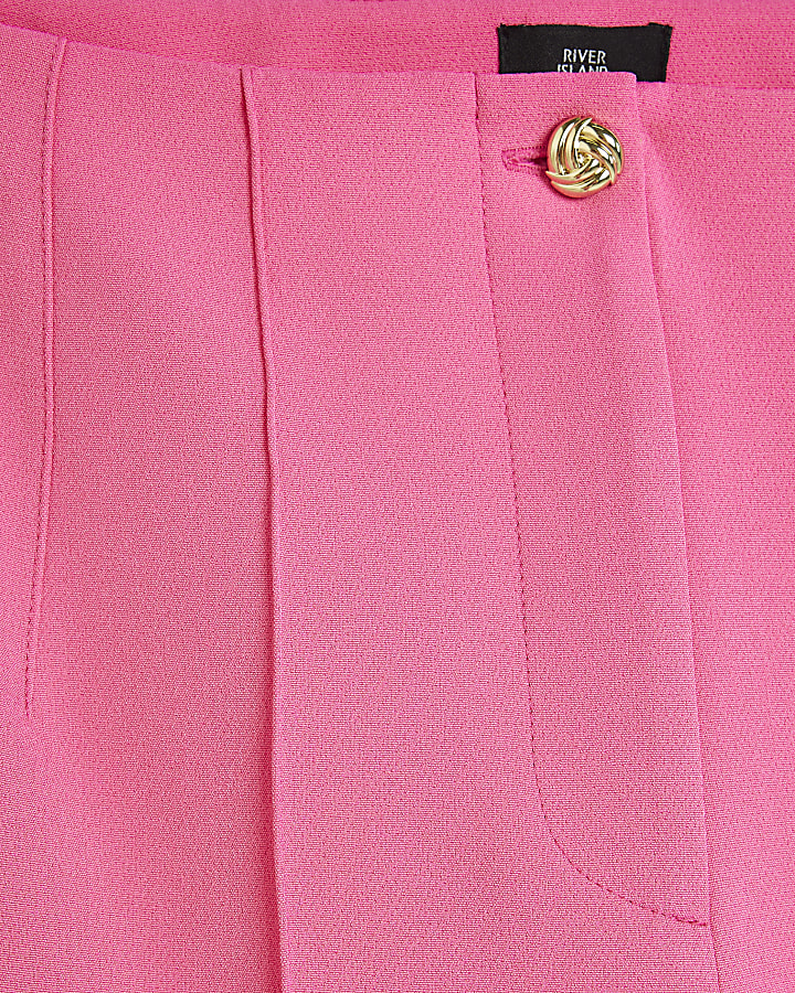 Petite pink cigarette trousers