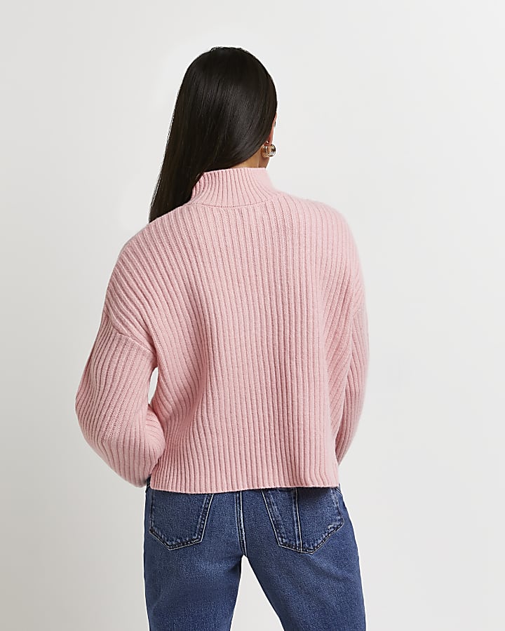 Petite pink knitted jumper