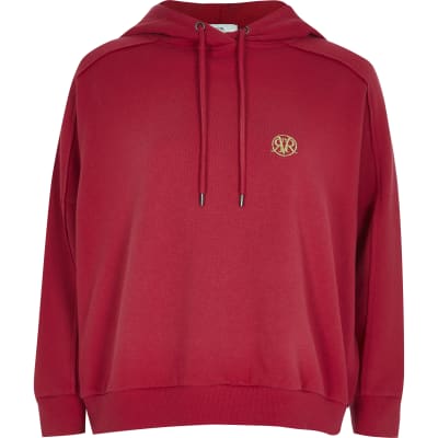 Petite pink seam detail hoodie