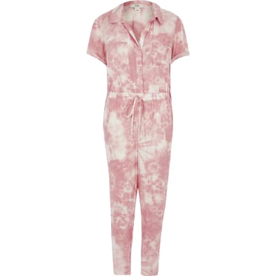 river island pink boiler suit