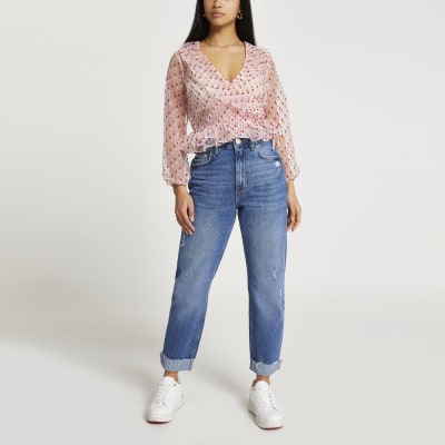 baby pink designer blouse