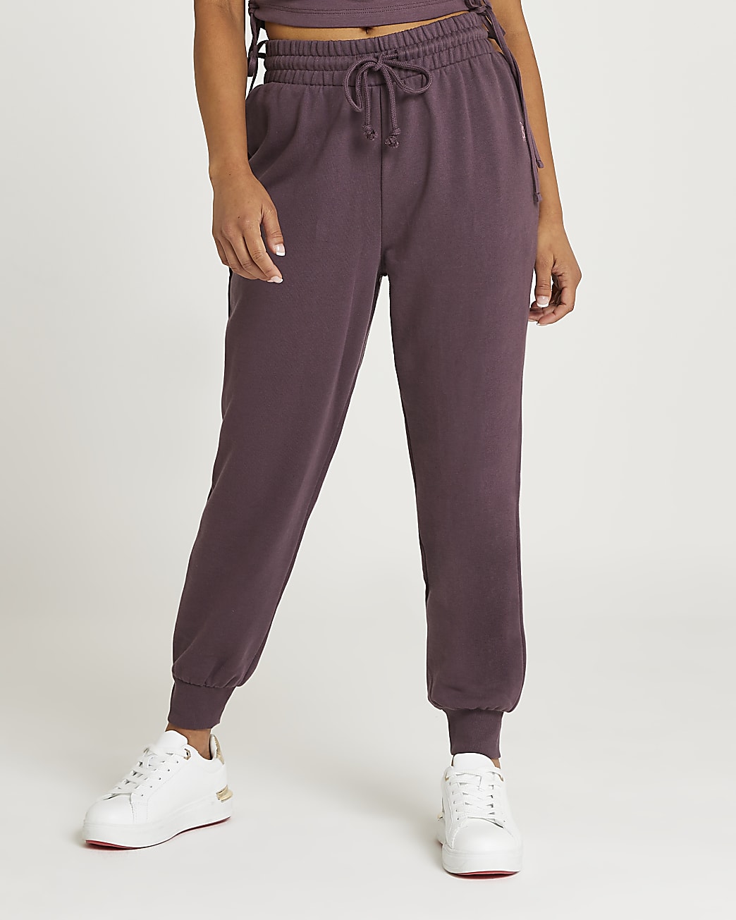 Petite purple relaxed fit joggers