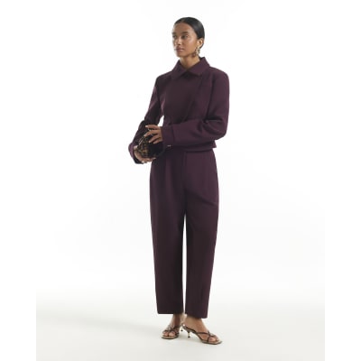 Petite Pleat Detail Barrel Leg Trouser