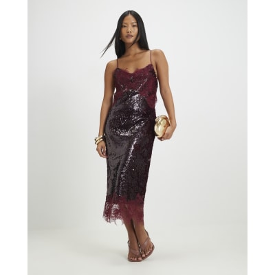 mini slip dress with lace Guizio Nova Slip Mini Dress Ballet Slipper / XL