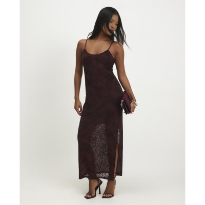 Petite Sleeveless Devore Maxi Dress