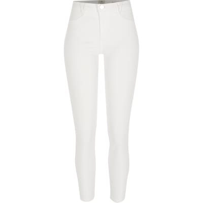 petite white jeggings