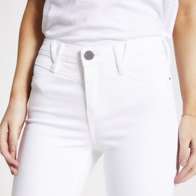 petite white jeggings