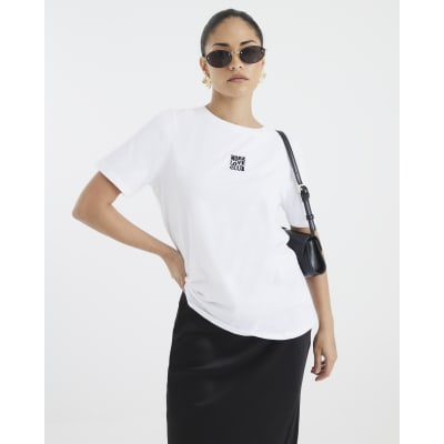 Petite White More Love Club T-Shirt