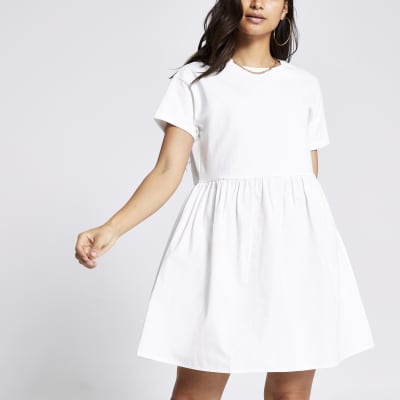 river island white shirt dress