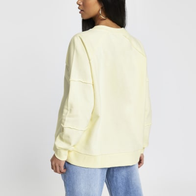 Petite yellow 'New York' sweatshirt