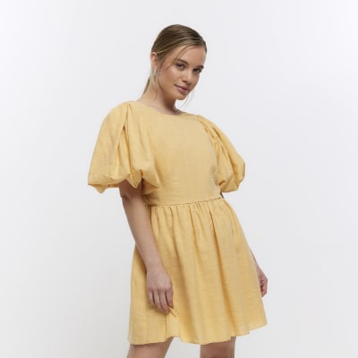 Puff sleeve shop t shirt dress