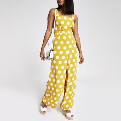 river island spot jumpsuit