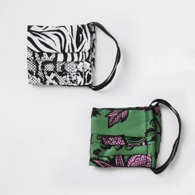 Pink animal print 2 pack scarfs