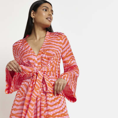 Animal Print River Island Pink Zebra Dress River Island Pink