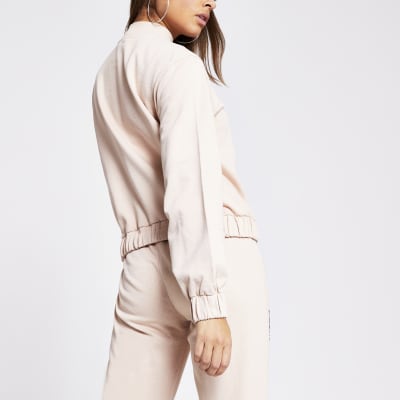 Pink 'ATLR' half zip sweatshirt