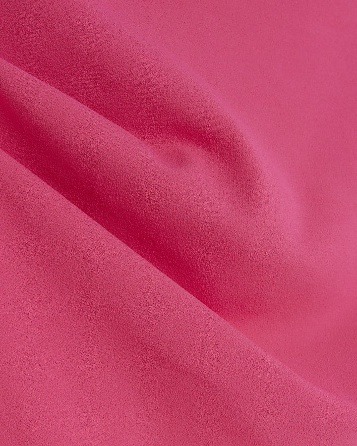 Pink bandeau asymmetric top